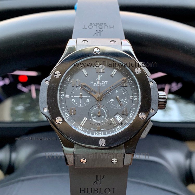Copy Hublot Geneve Big Bang Chronograph Watch All Black